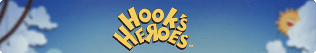 Логотип онлайн слота Hooks Heroes.